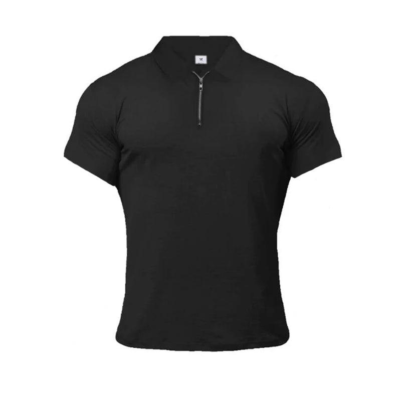 Musclegars – Polo décontracté manches courtes, uniforme de fitness pour hommes, couleur unie, bonne qualité, slim